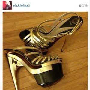 Versace GOLD Strap Platform Heels O.B.O